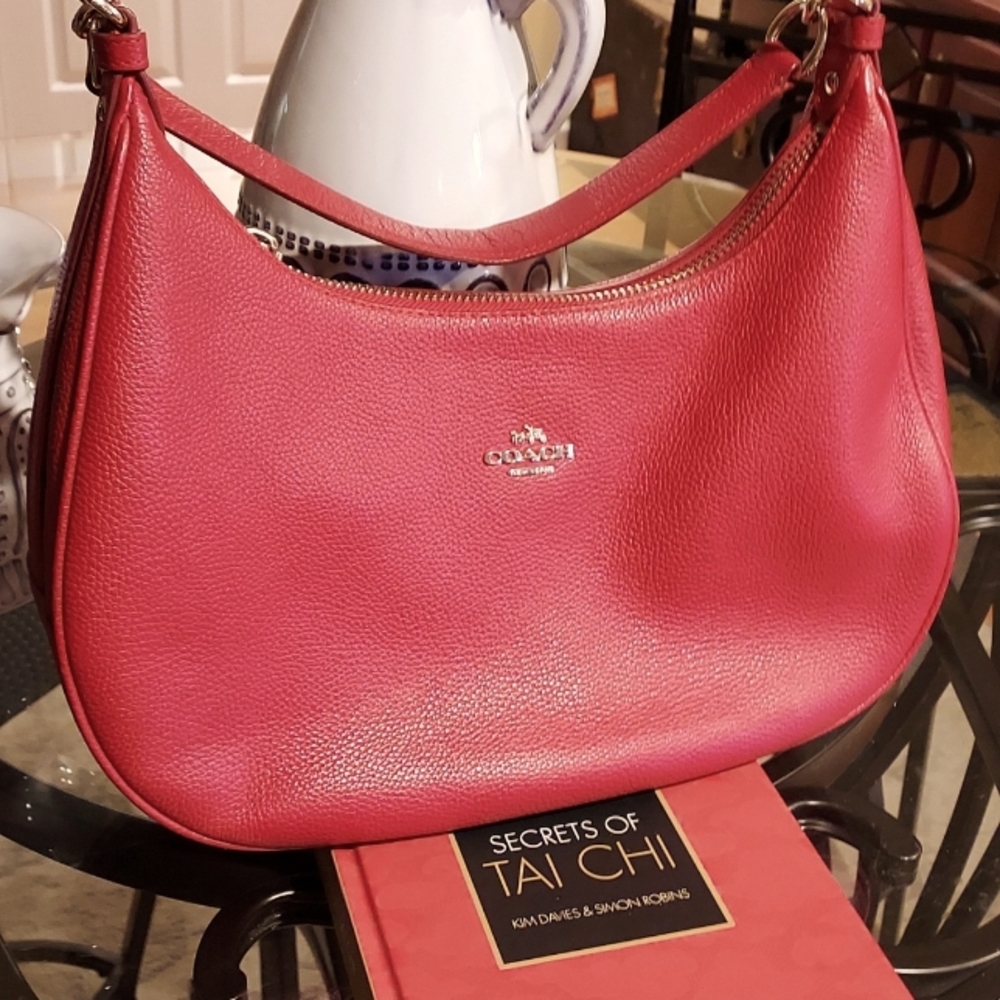 Gorgeous red. Coach bag, NWOT, 10"×14", never used